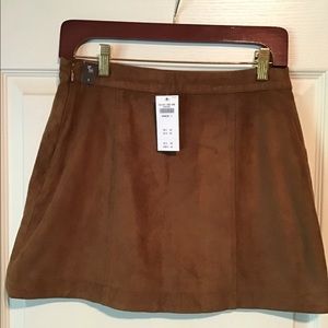 NWT Brown Suede Abercrombie and Fitch Skirt